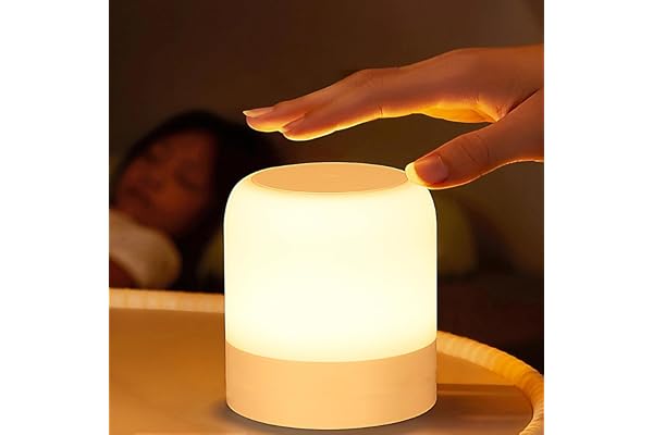 FNMYCO Portable Baby Night Light,3 Colours Egg Light for Nursery,Rechargeable Night Light for Kids,Small Cordless Table&Bedsi