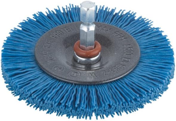 wolfcraft Nylon Wire Wheel Brush, Soft, diameter 75 mm I 2726000 I For cleaning and more gentle polishing of wood and sheet metal