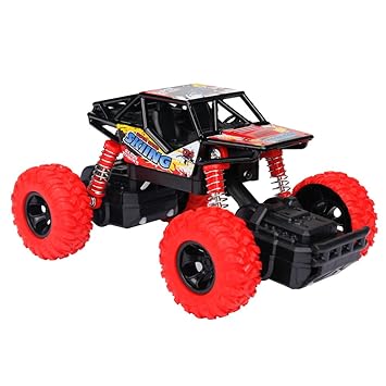Think Wing 4WD Offroad Monster Truck Geländewagen mit Licht, Musik, Gummireifen, Stoßfest mit Feder, Maßstab 1:32, High Speed
