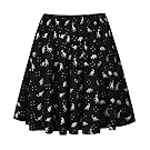Fancyqube Women's Retro Pleated Floral Print Skirt