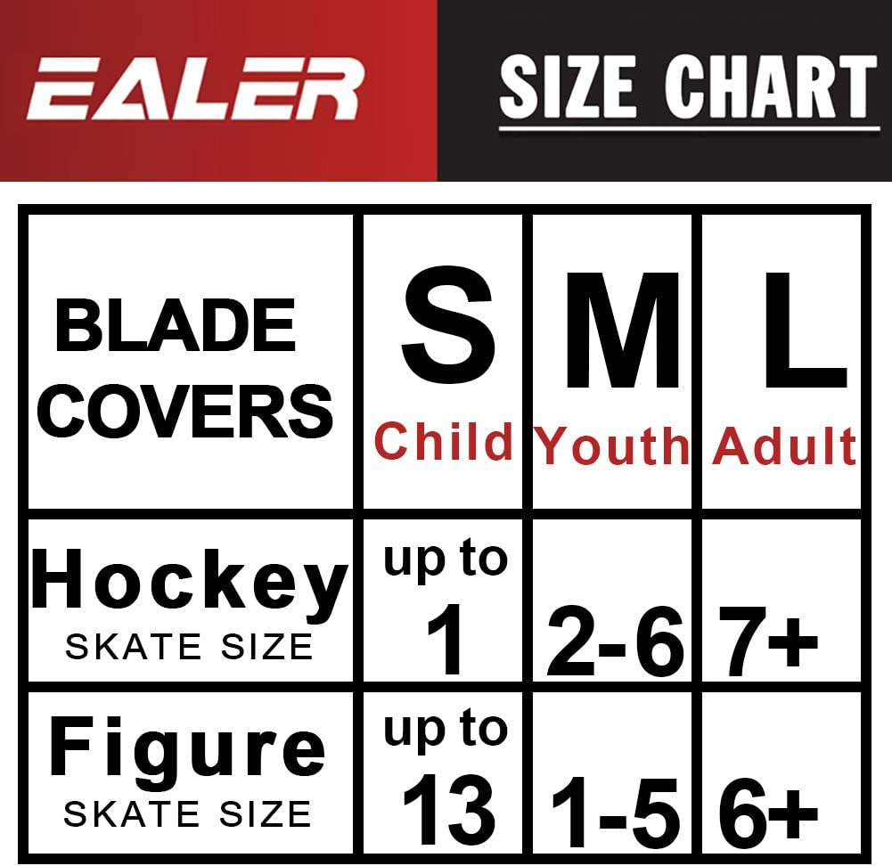EALER BDT100 Ice Skate Blade Covers, Guards for Hockey Skates, Figure Skates and Ice Skates, Skating Soakers Cover Blades for Kids Youth and Adult - Men Women Boys Girls : Sports & Outdoors