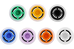 7pcs Shower Head Flow Restrictor, 1.2 1.5 1.8 2.0 2.2 2.5 3.0 GPM Water Flow Restrictor for Bathroom Shower Head & Kitchen Fa