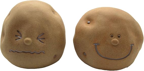 Amazon 加藤工芸 ポテトくん バンク スマイル がまんセット じゃがいも型 貯金箱 Potato Kun ハンドペイント 日本製 合計2個 貯金箱 おもちゃ