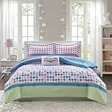 Mizone Katie 3 Piece Comforter Set, Aqua, Twin/Twin X-Large
