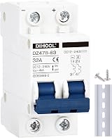 DIHOOL DC Circuit Breaker 2P 32A 12-240V DZ47B-63 Solar PV Isolator