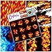 Craftopia's Fire / Flames Printed Pattern Self Adhesive Craft Vinyl Sheets | 4+1 Assorted Vinyl Pack for Cricut, Silhouette Cameo, Craft Cutters, Printers, Letters, Decals, Stickers