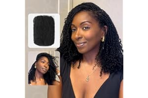 QVR Afro Kinkys Bulk Human Hair for Dreadlocks Extensions Repair Locs, Twist Braiding Afro Kinky Human Hair for Locs 1 Pack 50 Gram Natural Black Color 12 inches