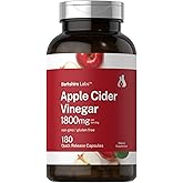 Horbaach Apple Cider Vinegar Capsules 1800 mg | 180 Count | Non-GMO, Gluten Free Supplement | By Berkshire Labs