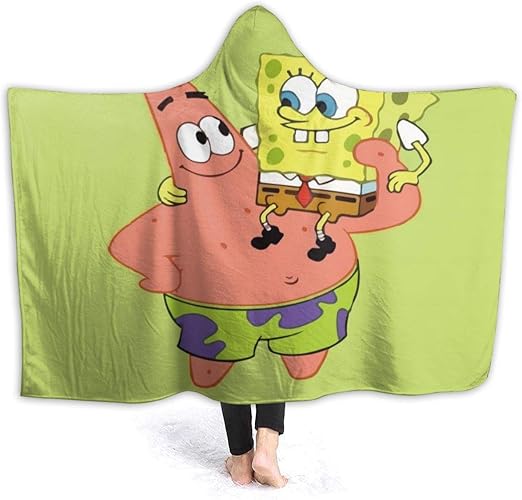 Amazon Com Liuyan Fleece Hooded Blanket Spongebob With Patrick