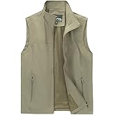 MANLUODANNI Men's Lightweight Vest Sleeveless Outdoor Work Jacket for Travel Hiking Running