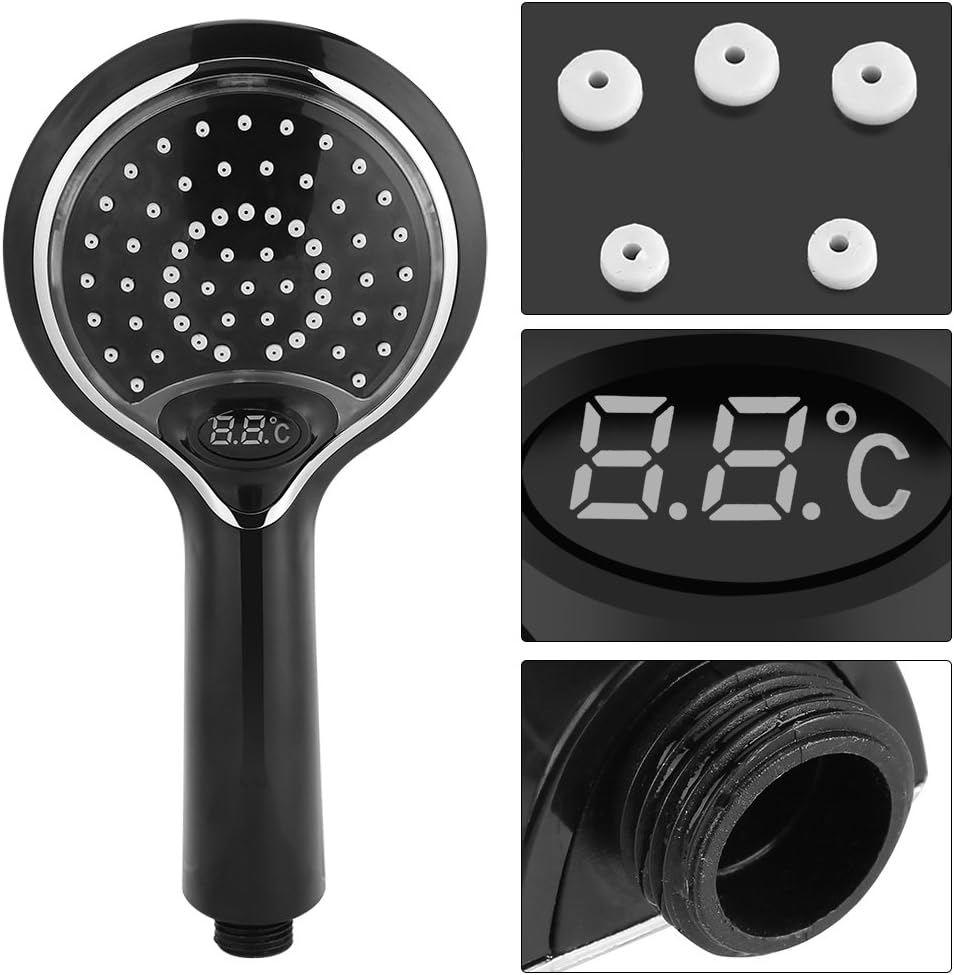 Tnfeeon LED Handheld Shower Head Temperature Control 3 Color Changing Bathroom Digital Temperature Display Shower Head - Image 4