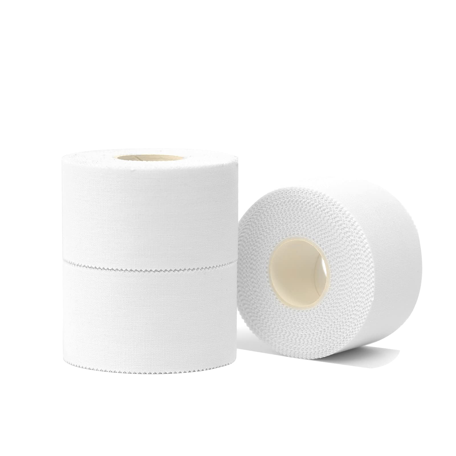 View 1 of (3 Pack) Lobtery White Athletic Tape (1.5" x 10yds)Breathable type Very Strong Athletic Tape No Sticky Residue for Athletes, Sport Trainers and First Aid Injury Wrap, Suitable for Fingers Ankles Wrist