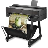 HP DesignJet T870 Large Format 24-inch Plotter Printer, for Easy &amp; Secure Multi-Size Prints. Includes 2-Year Care Pack with Onsite Support (AM0X9H)