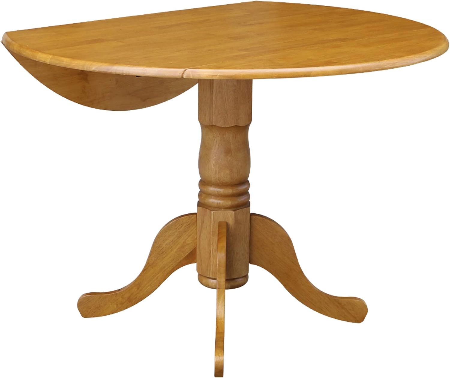International Concepts 42-inch Round Dual Drop Leaf Ped Table, Oak - Tables