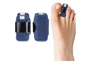LUHAOMISKY 2Pcs Blue Small Toe Splints for Straightening Hammer Toe Corrector Toe Straightener Finger Support Brace Stabilizer Women Men Broken Toe Support Easy to Wear and Use,Bunion Pads,Foot Health