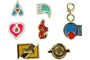 YUANstore Applicable to Pocket Monster Generation 1-6 Gym Badge Collection Box, Game Collection Set of 8PCS, Gift for Boy and Girls