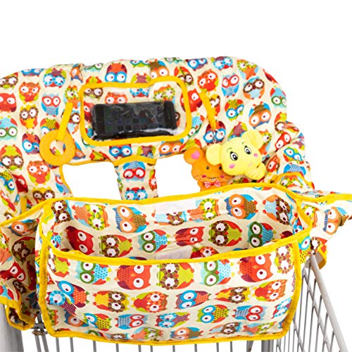 Homeries Shopping Cart Cover for Babies & Toddlers - High Chair Seat Cover for Restaurants & Homes - with 2 Toys Attached - for Boys & Girls - Thumbnail 5