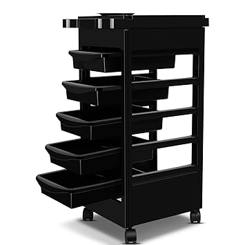 Amazon Com Flexzion Salon Beauty Trolley Cart Storage Organizer