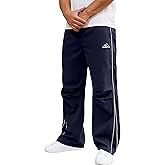 QTE Men's Baggy Track Pants Streetwear Pants Drawstring Letter Pockets Casual Trousers