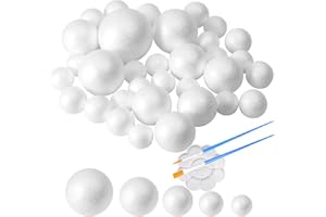 FFchuanhe 36Pack Craft Foam Balls Assorted Sizes (1-2.4 in), Foam Balls for Arts and Crafts, Christmas, School Craft Project and Holiday Party