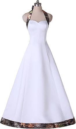 white halter bridesmaid dress