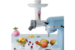OTOmitra Dairy-Free Ice Cream Maker Attachment for KitchenAid Stand Mixer, Frozen Fruit Soft Serve Maker, Healthy Sorbet Maker, Frozen Yogurt Maker, Dishwasher Safe Natural Soft Serve Ice Cream Maker