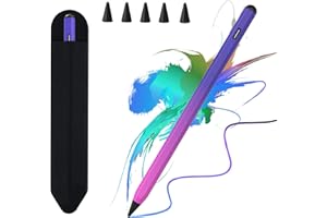 TQQ Stylus Pen for iPad 2018-2023, 15mins Fast Charge Apple Pencil for iPad 9th&10th Generation, Apple iPad Pro 11&12.9", iPad 8/7/6th Gen, iPad Air 3rd/4/5th Gen, iPad Mini 5/6th Gen (Purple Rose)