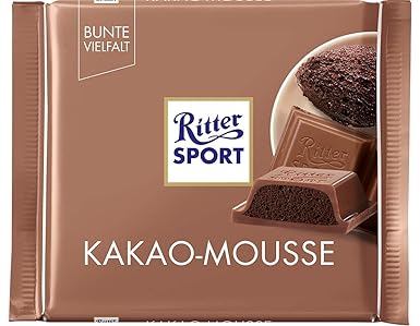 Ritter Sport Kakao Mousse 100 G Gefullte Alpen Vollmilchschokolade Mit Aufgeschlagener Kakao Creme Und Honig Karamell Note Tafelschokolade Amazon De Lebensmittel Getranke