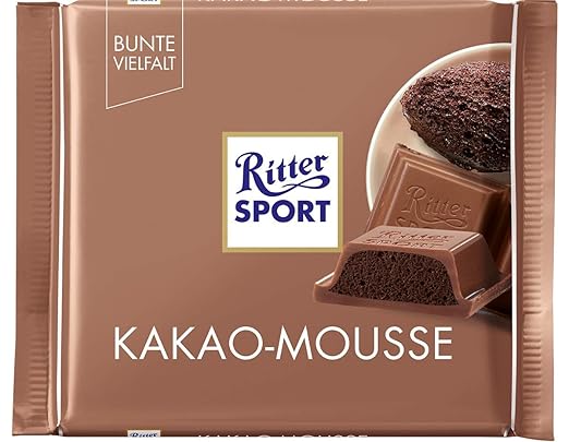 Ritter Sport Kakao Mousse 100 G Gefullte Alpen Vollmilchschokolade Mit Aufgeschlagener Kakao Creme Und Honig Karamell Note Tafelschokolade Amazon De Lebensmittel Getranke