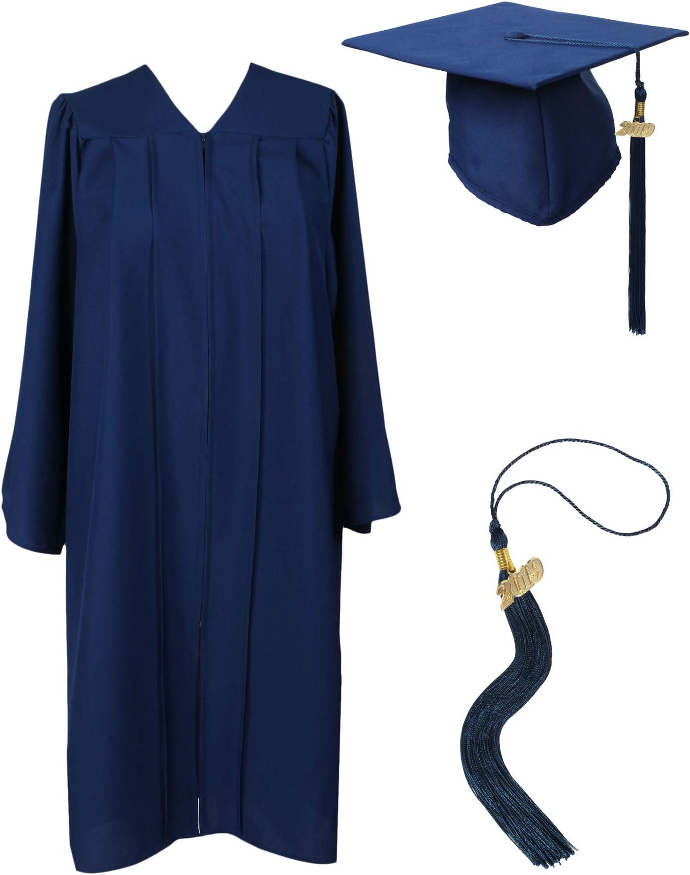GradPlaza Unisex Adult Graduation Gown with Cap and Tassel 2019 Matte Gown