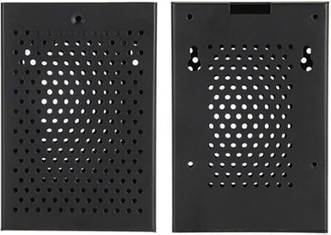 Dgtrhted For Frambuesa Pi Caja de la Caja Negro recinto 4 Modelo B de aleación de Aluminio de Metal con Ventilador de refrigeración