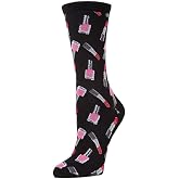 MeMoi Lipstick &amp; Nail Polish Rayan Blend Crew Socks