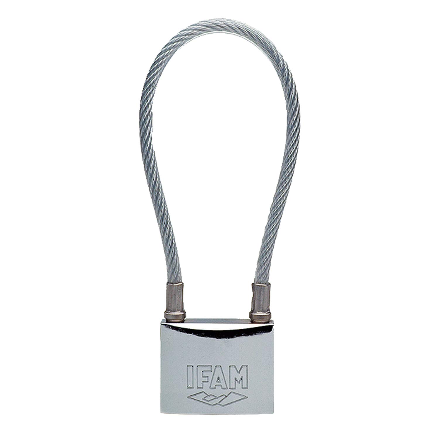 Ifam Security. U. 85051 SEG Long Bow Lock with Cable in. INOX Ifam