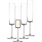 SCHOTT ZWIESEL Modo Champagne Glass (Set of 4), Champagne Glasses with Effervescent Point, Dishwasher-Safe Tritan Crystal Glasses, Made in Germany (5.5 Ounce)