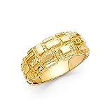 Wellingsale Men's Solid 14k Yellow Gold Polished