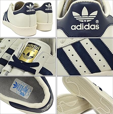 Amazon Co Jp Adidas アディダス Superstar スーパースター 80s ヴィンテージ デラックス Vintage Deluxe B 28 5cm ホワイト ネイビー スポーツ アウトドア