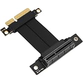 Focket PCIe 4.0 Riser Cable, High Speed 8GBs 90 Degree Angle GPU Extension Cable, Vertical Mount with Flexible Management for M.2 WiFi USB Sound Card SSD (5cm)