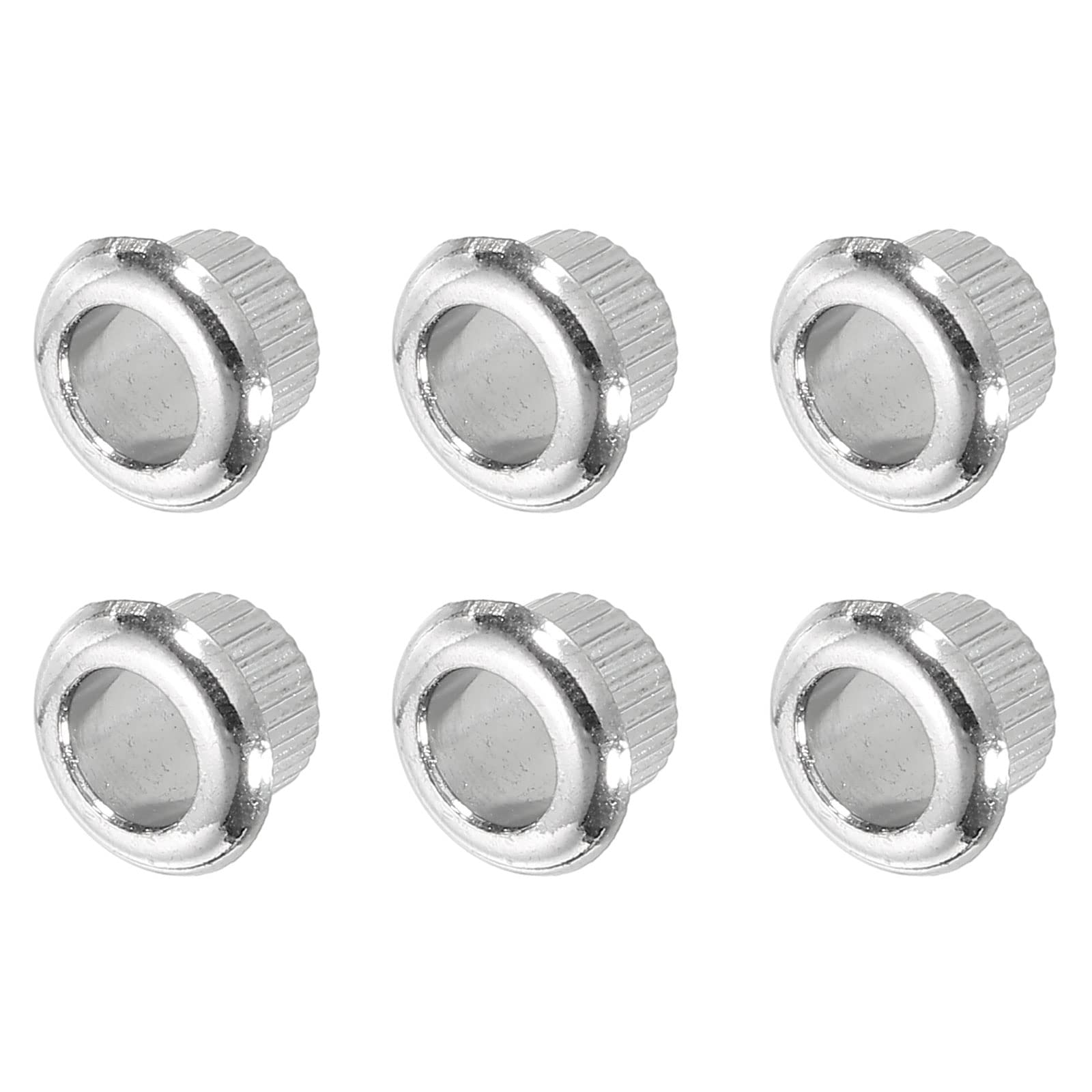 PATIKIL Guitar Tuners Conversion Bushing Adapter Ferrules Conversion Bushings 10.8mm OD Zinc Alloy Silver for Vintage Guitar Tuning Keys Pack of 6
