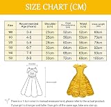 Vicloon Princess Costume Dress 9 Pcs Girls Yellow with Crown Wand Accessories view 4
