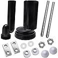 PuritySage Wall Hung Toilet Tank Connector Set with Side Pipes,Compatible with Geberit 154.405.11.6,Toilet Replacement Parts with Black HDPE Material,Easy Installation