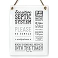 6x8 Inch Septic System Please Be Gentle Designer Bathroom Sign ~ Ready to Hang ~ Premium Finish, Durable