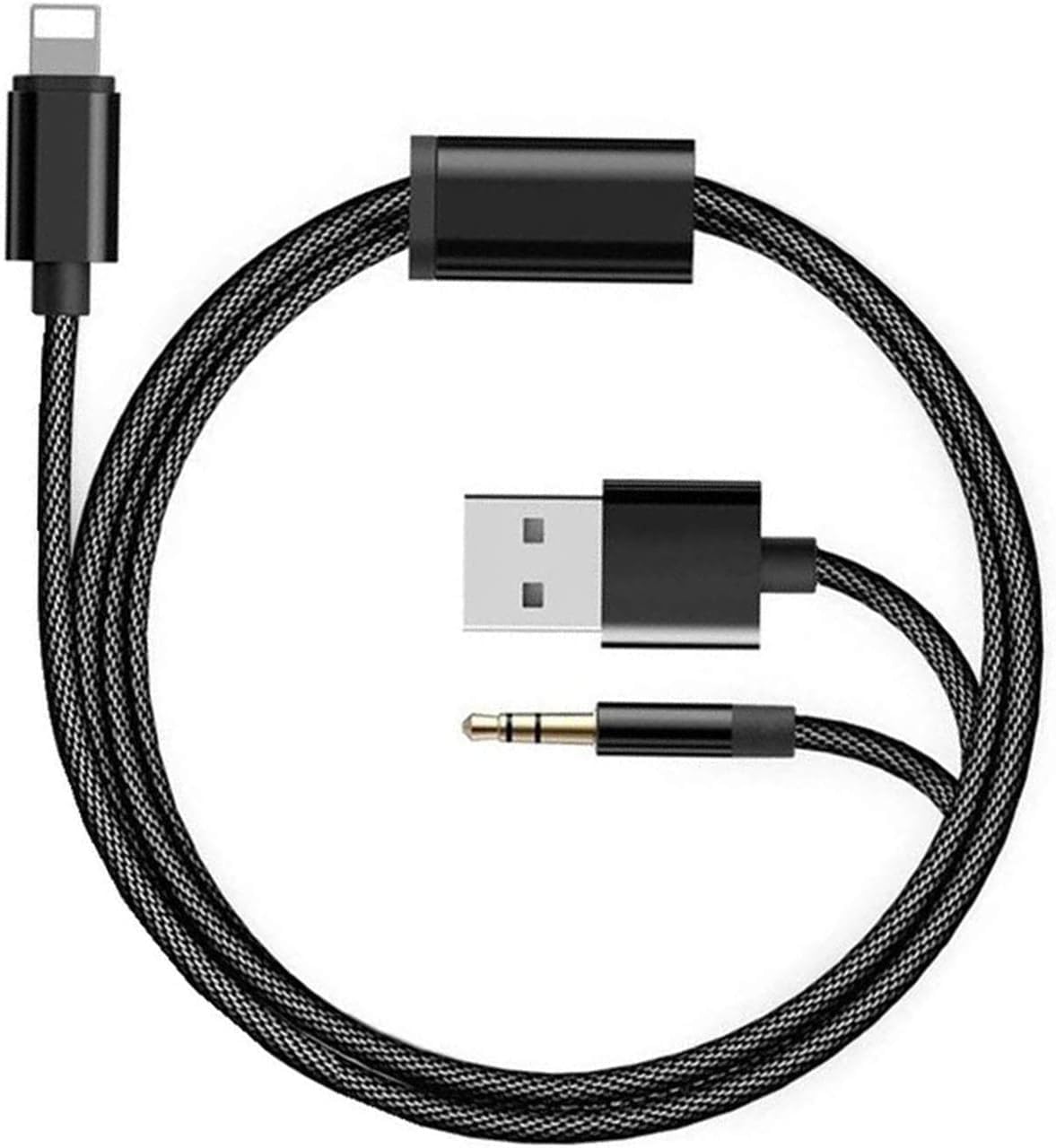 Photo 1 of [Apple MFi Certified] Charging Audio Cable for iPhone,2 in 1 Lightning to 3.5mm Nylon Braided Aux Cord Works with Car Stereo Speaker Headphone Car Charger Compatible with iPhone14/13/12/11/XS/XR/8/7