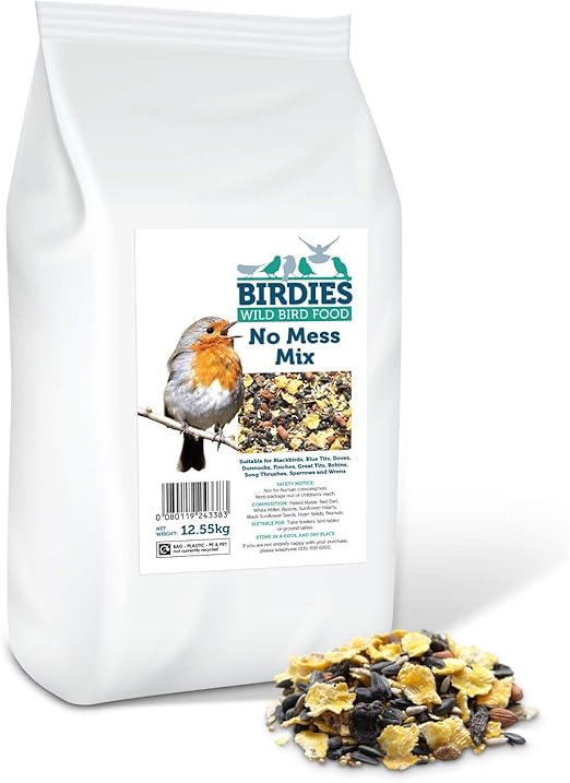 Birdies No Mess Bird Seed Mix Bird Food Wild Birds 12.55KG Premium