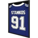 1DOT2 16x20 Small Shadow Box Frame, Pine Wood Jersey Frame Display Case | Grade A Natural Pine Wood,HD Acrylic Front, For Soccer Basketball Baseball Shirts, Black