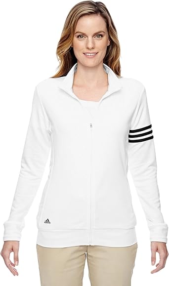 adidas jacket white with black stripes