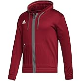 adidas Men's Team Issue Full-Zip Hoodie Red | Gray L