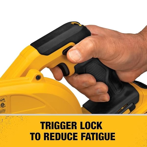 DEWALT 20V MAX BLOWER, 100 CFM AIRFLOW, VARIABLE SPEED SWITCH, INCLUDES TRIGGER LOCK, BARE TOOL ONLY (DCE100B)