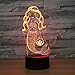Fuxiao Mermaid 3D Optical Desk Lamp Night Light 7 Colors Change Table lamp with USB Cable for Home Decoration Household Accessories,Princess Birthday Christmas Gift for Girl Kids or Adult