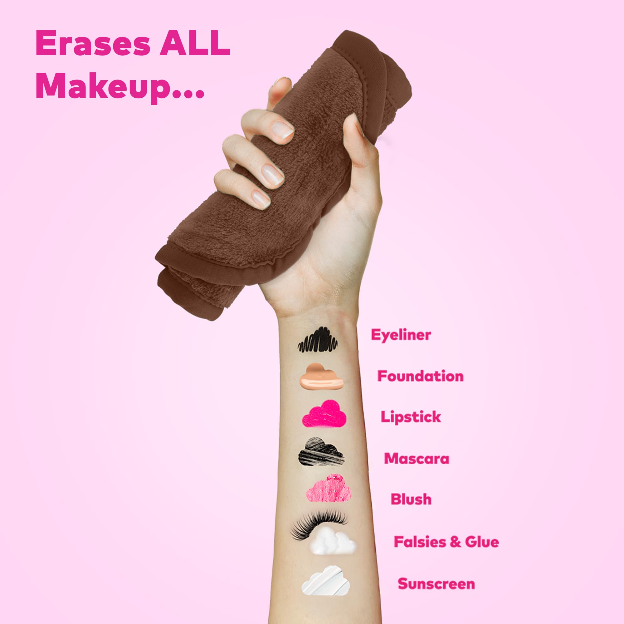 The Original MakeUp Eraser PRO, Effortlessly Remove All Makeup Using Only Water, Including Waterproof Mascara, Eyeliner, Foundation, Lipstick, Sunscreen,and More! Mocha, 1ct.