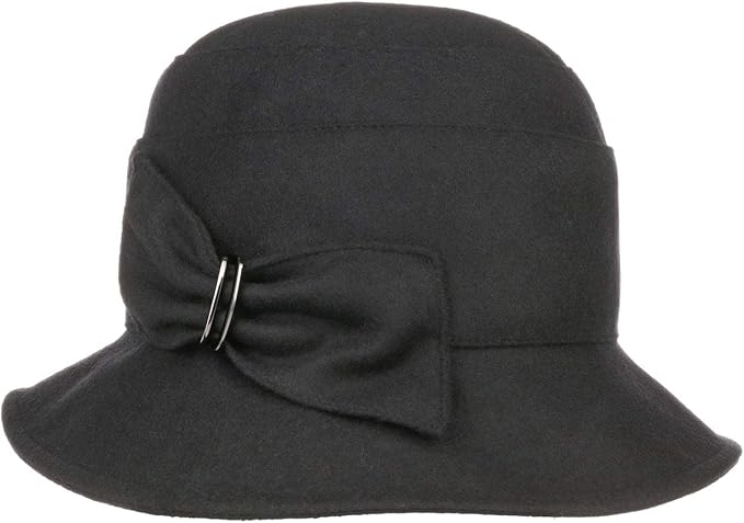 Mayser Damen Filzhut Mit Schleife - Sympatex Regenhut Made In EU